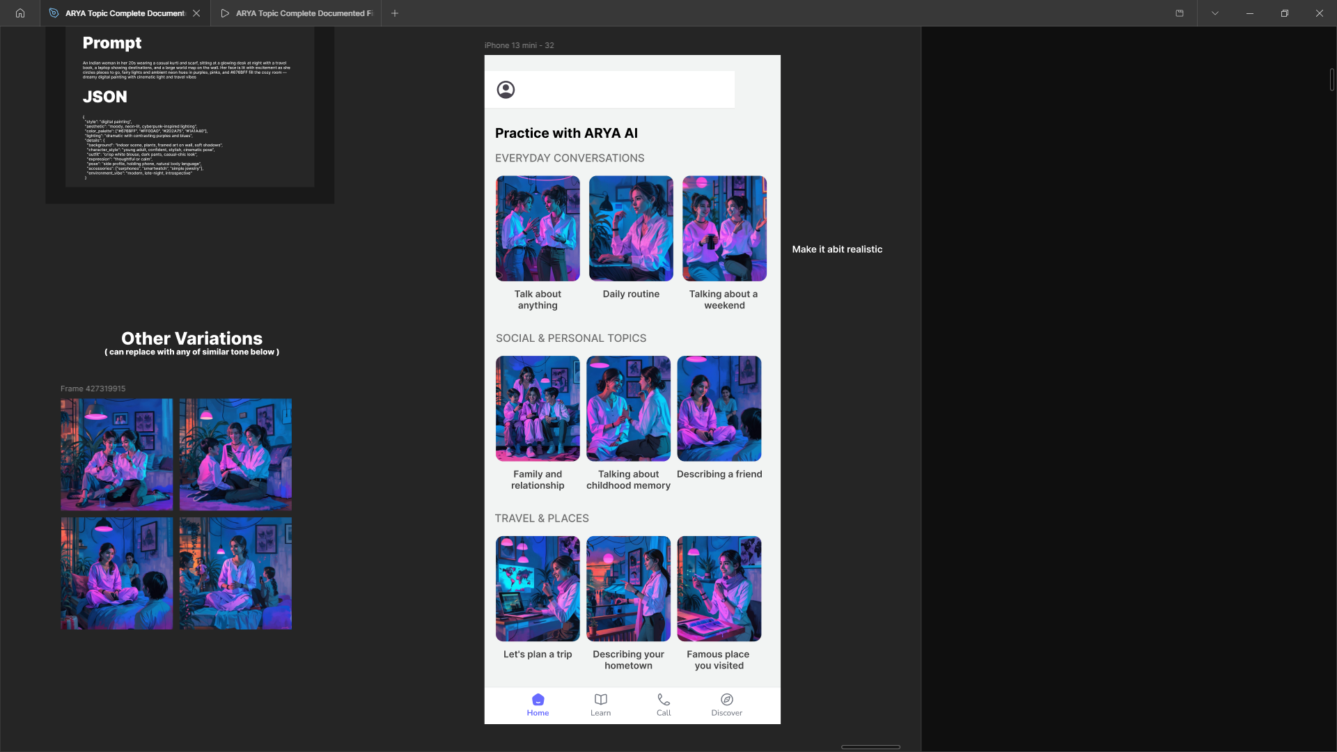 Strong focal visual hierarchy