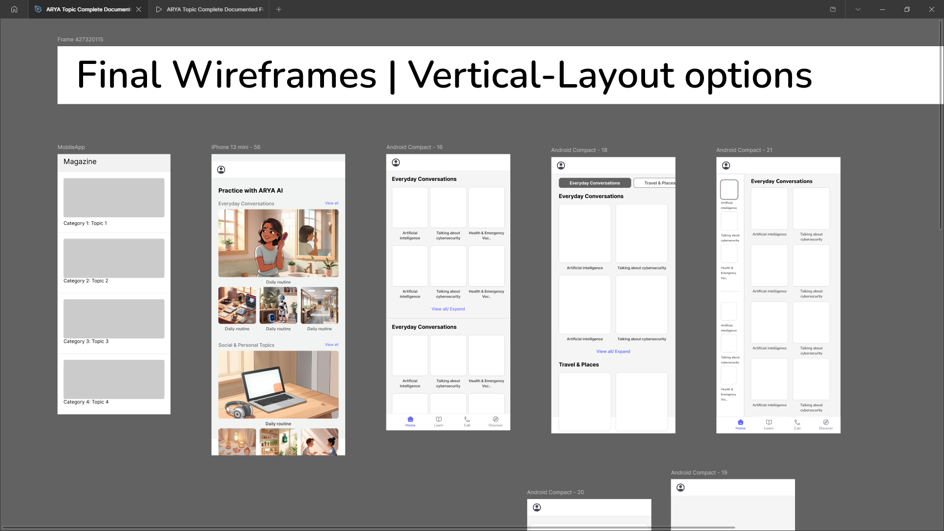 UX scaffolding and navigation